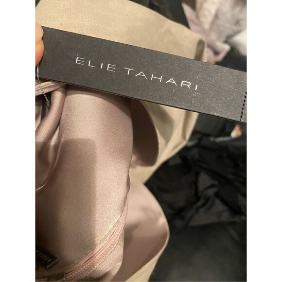 NWT Elle Tahari Taupe Linen Sleeveless Dress - Picture 5 of 11
